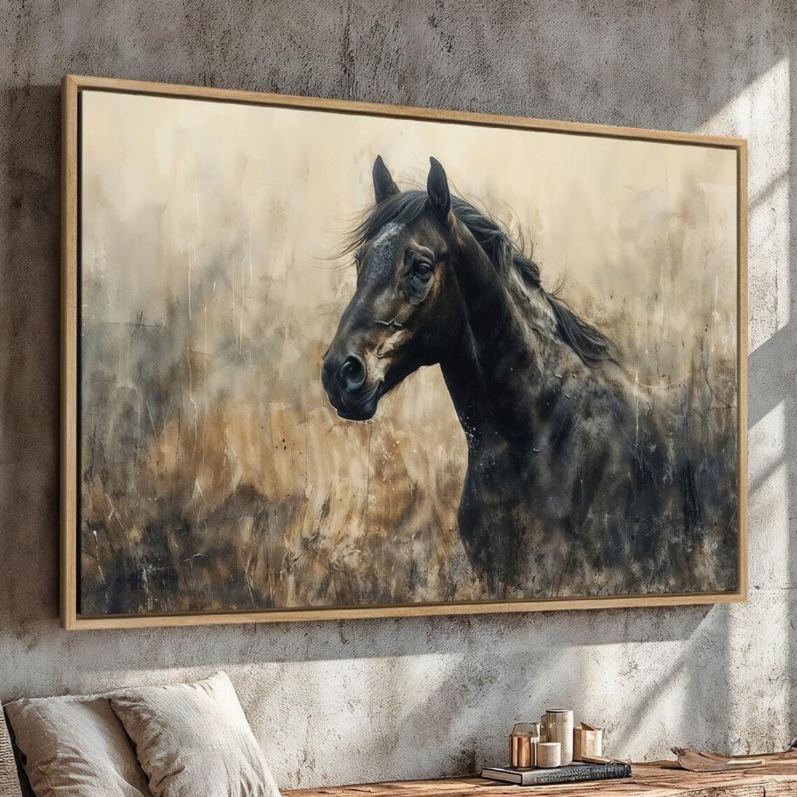 Wild Horse Freedom Rustic Wildlife Art Print