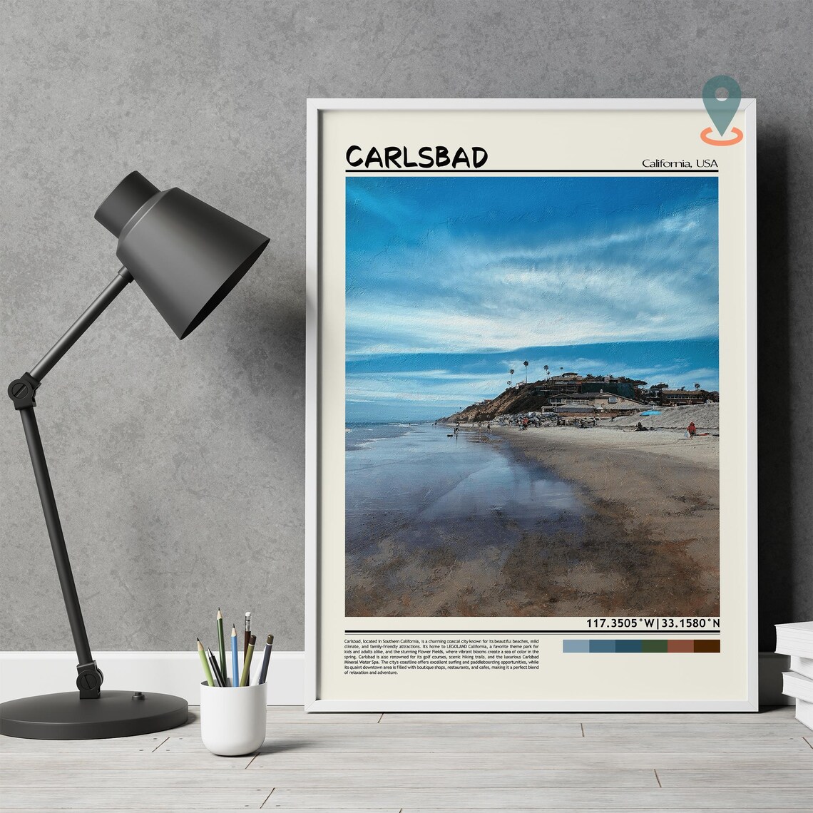Carlsbad Print Carlsbad Wall Art Carlsbad Poster Carlsbad Photo Carlsbad Poster Print Carlsbad Travel Poster Carlsbad California - Image 5