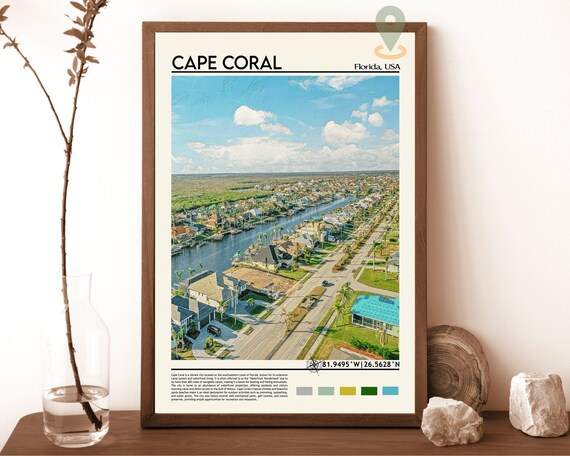 Cape Coral Print Cape Coral Poster Cape Coral Wall Art Cape Coral Travel Cape Coral Art Print Cape Coral Artwork Florida Art Print