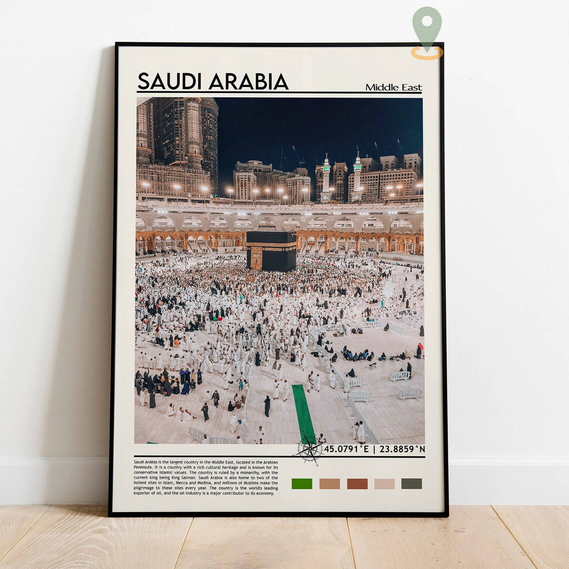 Grand Mecca Kaaba Saudi Arabia Night Pilgrimage Scene Poster - Image 5