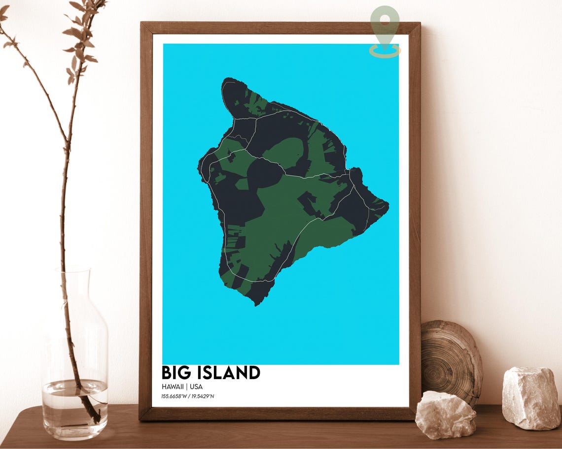 Big Island Map Big Island Map Print Big Island Wall Art Big Island Travel Poster Big Island Poster Big Island Photo Big Island Hawaii - Image 6