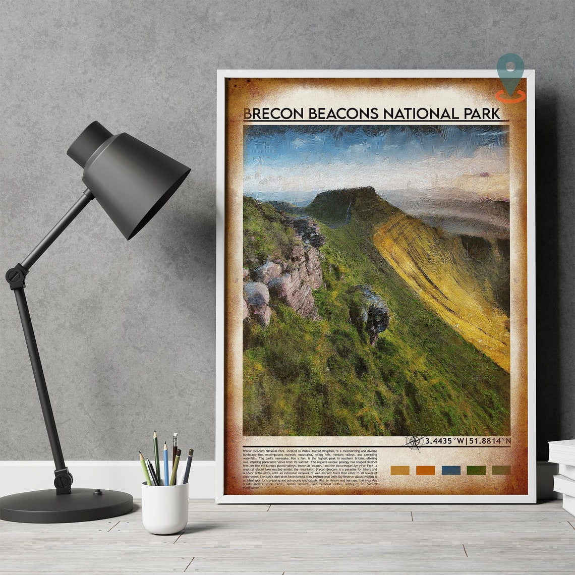 Brecon Beacons National Park Wales Mountain Landscape Poster - Image 4