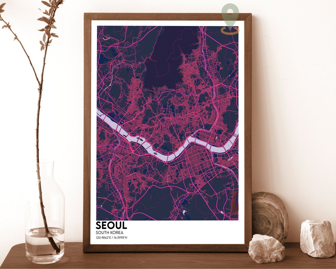 Seoul Map Seoul Map Print Seoul City Map Seoul Wall Art Seoul Poster Seoul Poster Seoul Photo Seoul Poster Print Seoul South Korea - Image 6