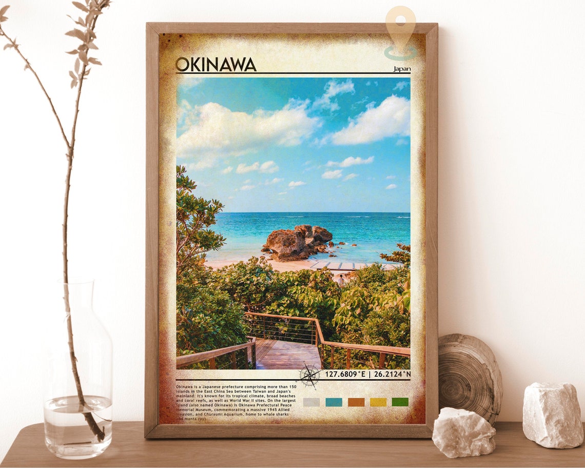Okinawa Print Vintage Poster Okinawa Wall Art Okinawa Poster Okinawa Photo Okinawa Poster Print Okinawa Poster Japan Print - Image 6