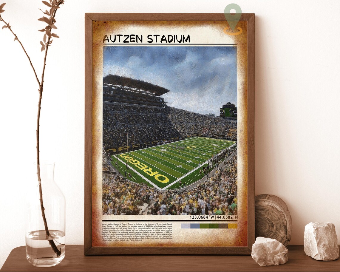 Autzen Stadium Oregon Football Game Day Packed Crowd Sports Poster - Image 6