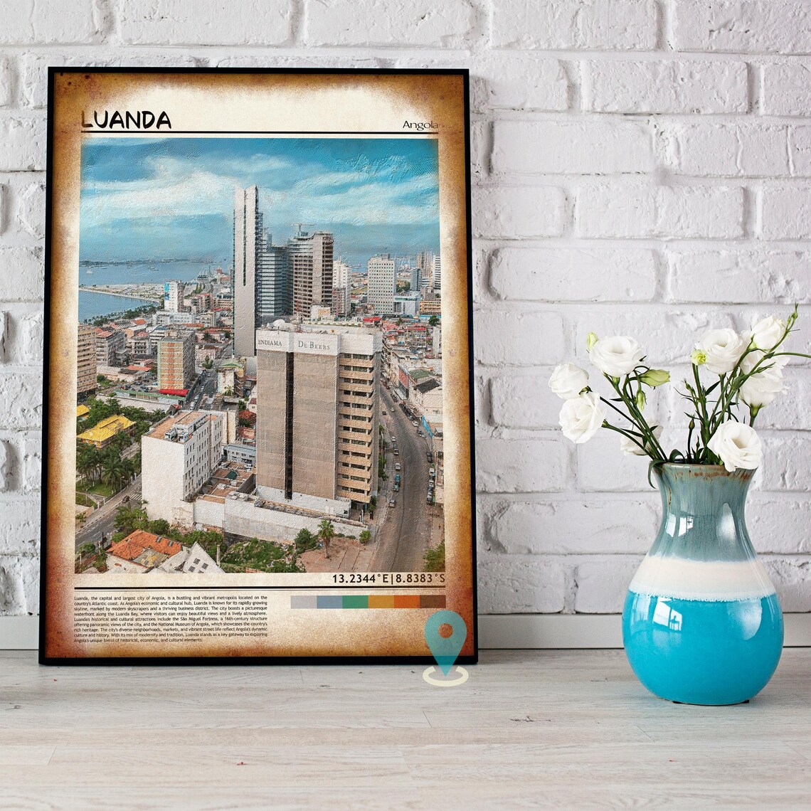 Luanda Angola Bay City Skyline Modern African Cityscape Poster - Image 4