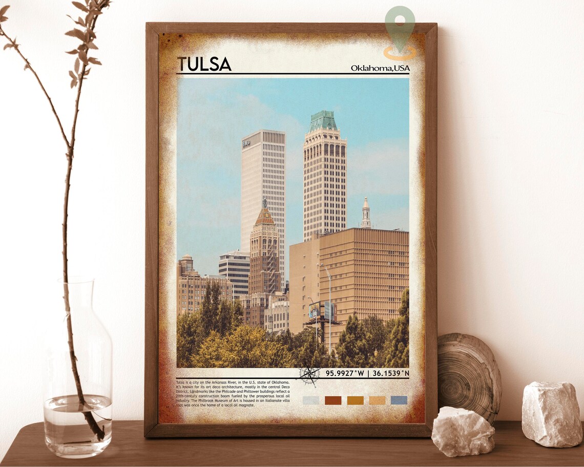 Tulsa Print Tulsa Poster Tulsa Wall Art Tulsa Travel Tulsa Art Print Tulsa Artwork Tulsa Photo Tulsa Oklahoma Print Tulsa Painting - Image 6