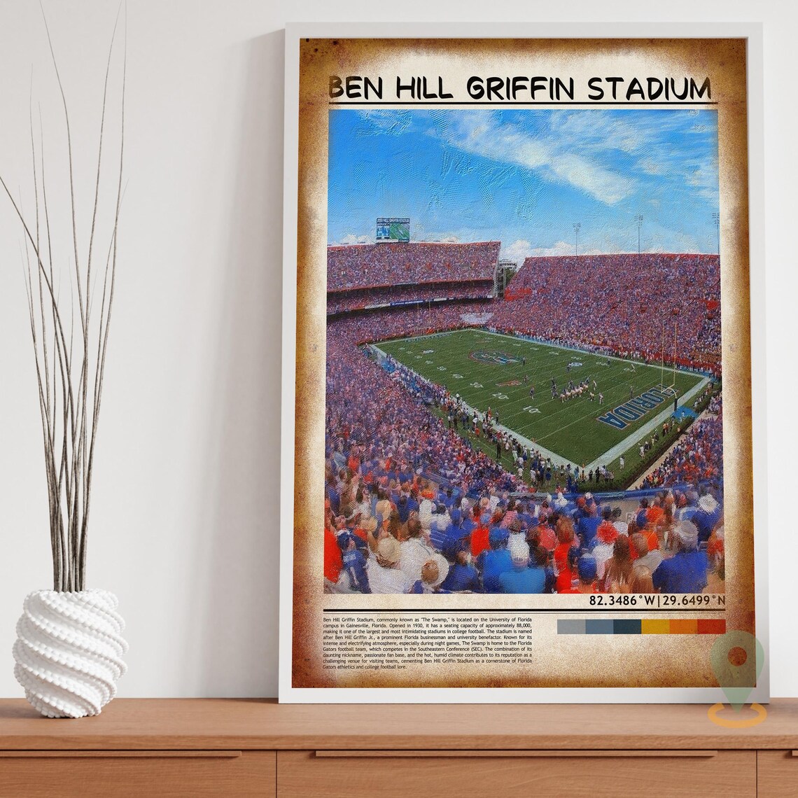 Ben Hill Griffin Stadium Florida Gators The Swamp Game Poster - Image 3