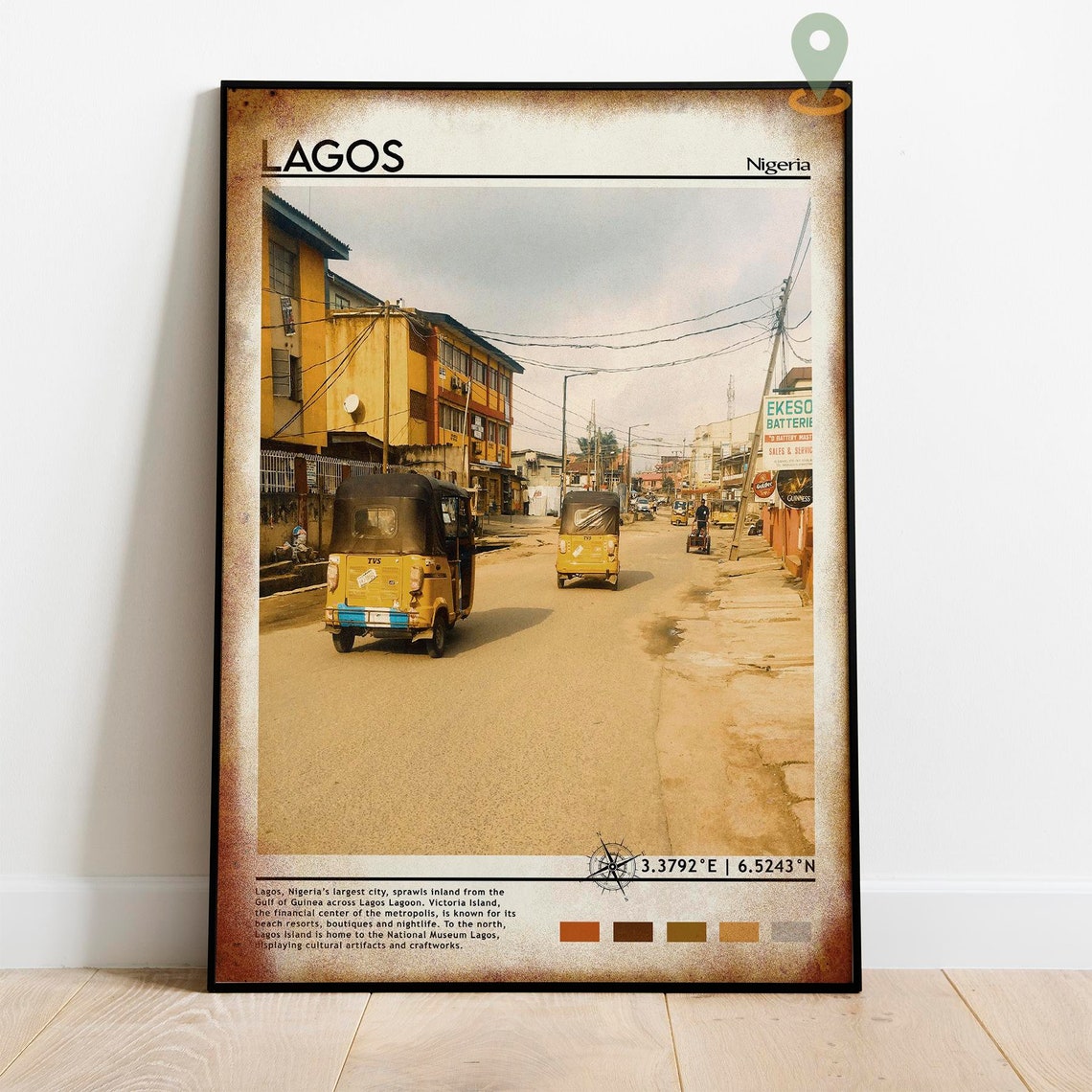 Lagos Print Vintage Lagos Poster Lagos Art Lagos Poster Lagos Photo Lagos Poster Print Lagos Painting Nigeria Poster Travel Gift - Image 2