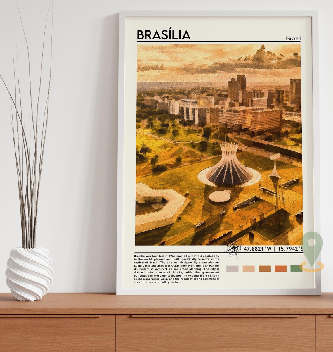 Braslia Print Braslia Art Braslia Poster Braslia Photo Braslia Painting Braslia Poster Braslia Art Work Brazil Poster Brazil - Image 3