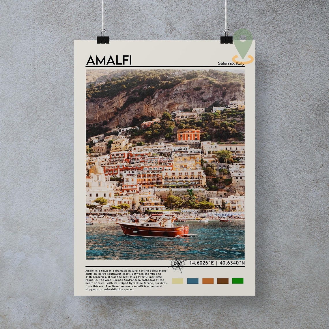 Amalfi Coast Italy Print Amalfi Coast Amalfi Print Amalfi Wall Art Amalfi Poster Amalfi Photo Amalfi Poster Print Italy Poster Print - Image 3