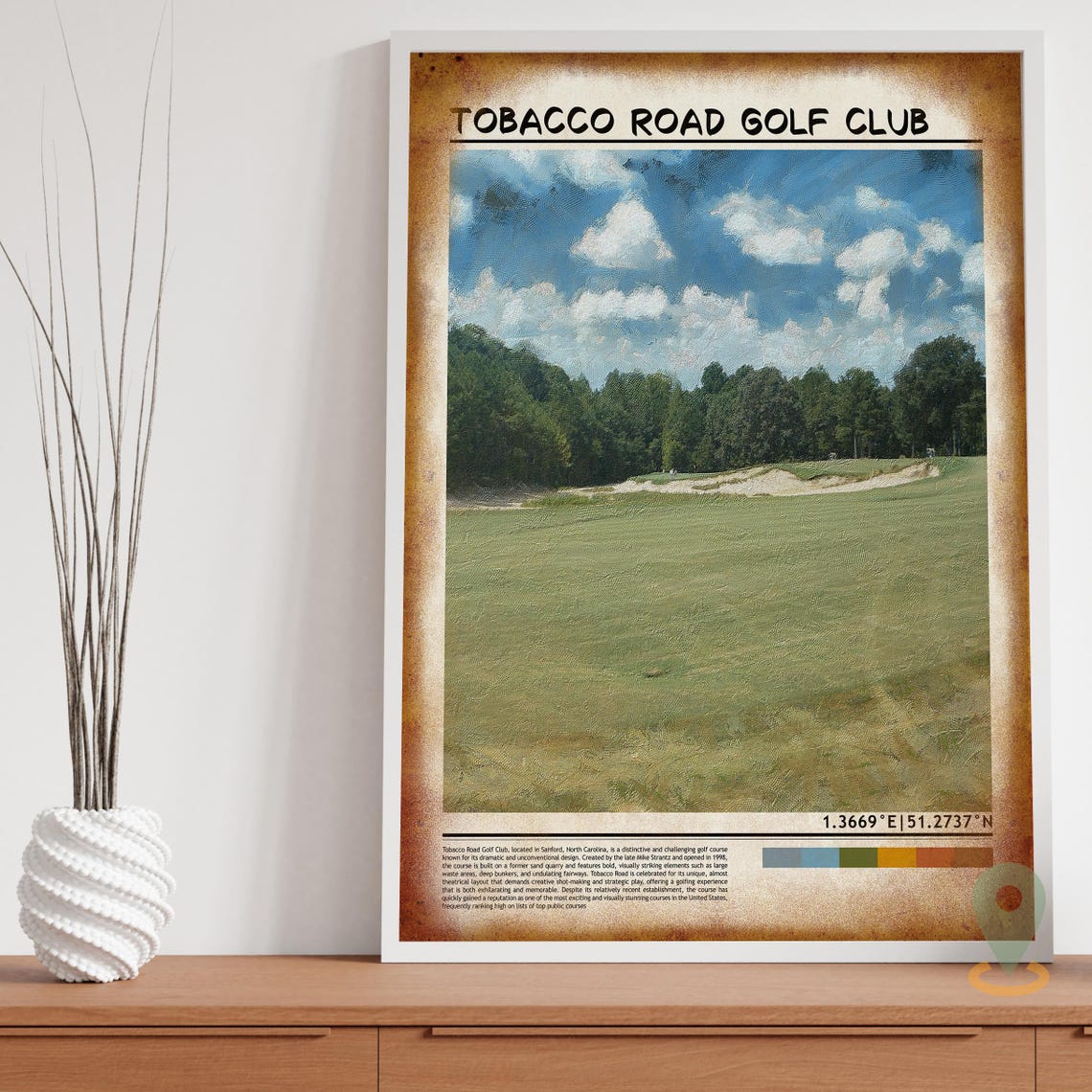 Tobacco Road Golf Club Fairway Bunker Sandhills Course Poster - Image 3