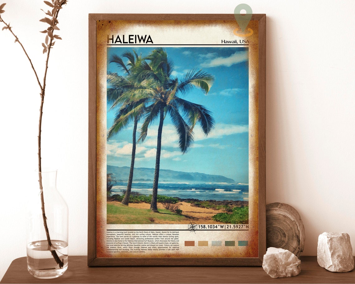 Haleiwa Print Haleiwa Poster Haleiwa Wall Art Haleiwa Travel Haleiwa Art Print Haleiwa Artwork Haleiwa Photo Haleiwa Hawaii Print - Image 6