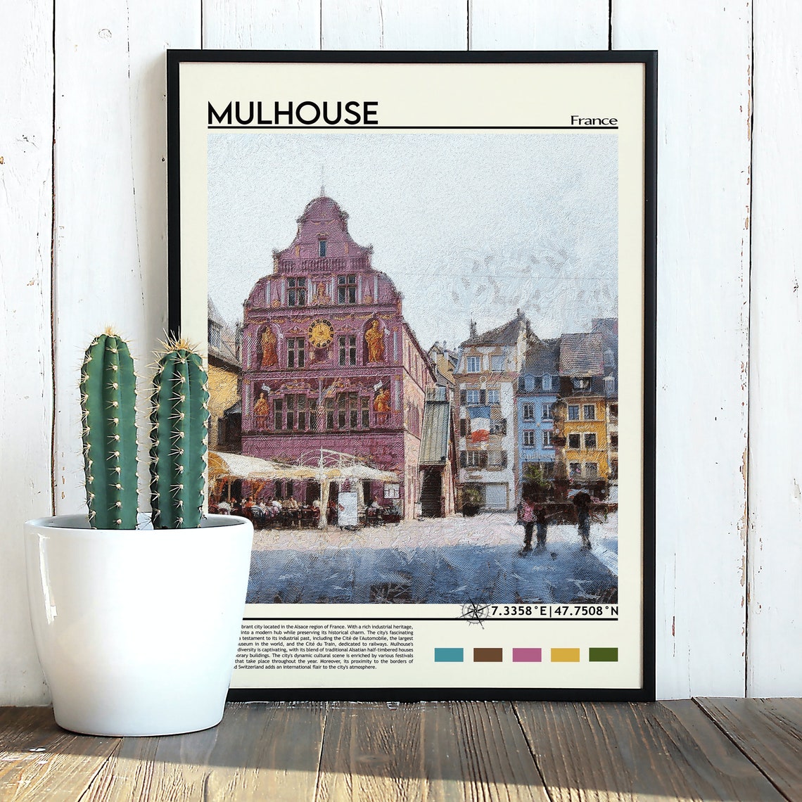 Mulhouse Print Mulhouse Poster Mulhouse Wall Art Mulhouse Travel Print Mulhouse Art Print Mulhouse Artwork Mulhouse Photo France Art - Image 2