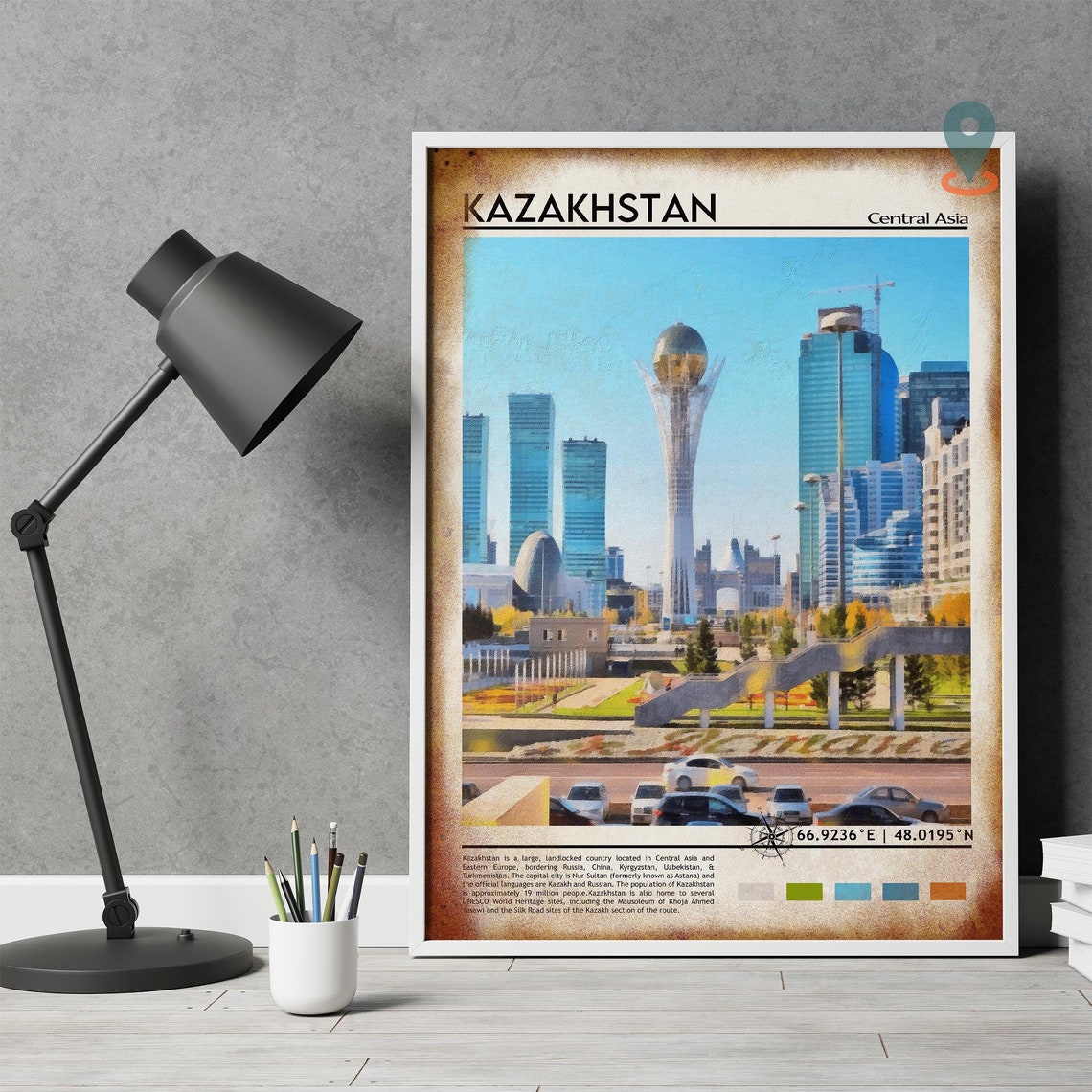 Kazakhstan Print Kazakhstan Art Kazakhstan Poster Kazakhstan Wall Art Kazakhstan Photo Kazakhstan Poster Print Astana Wall Art - Image 4