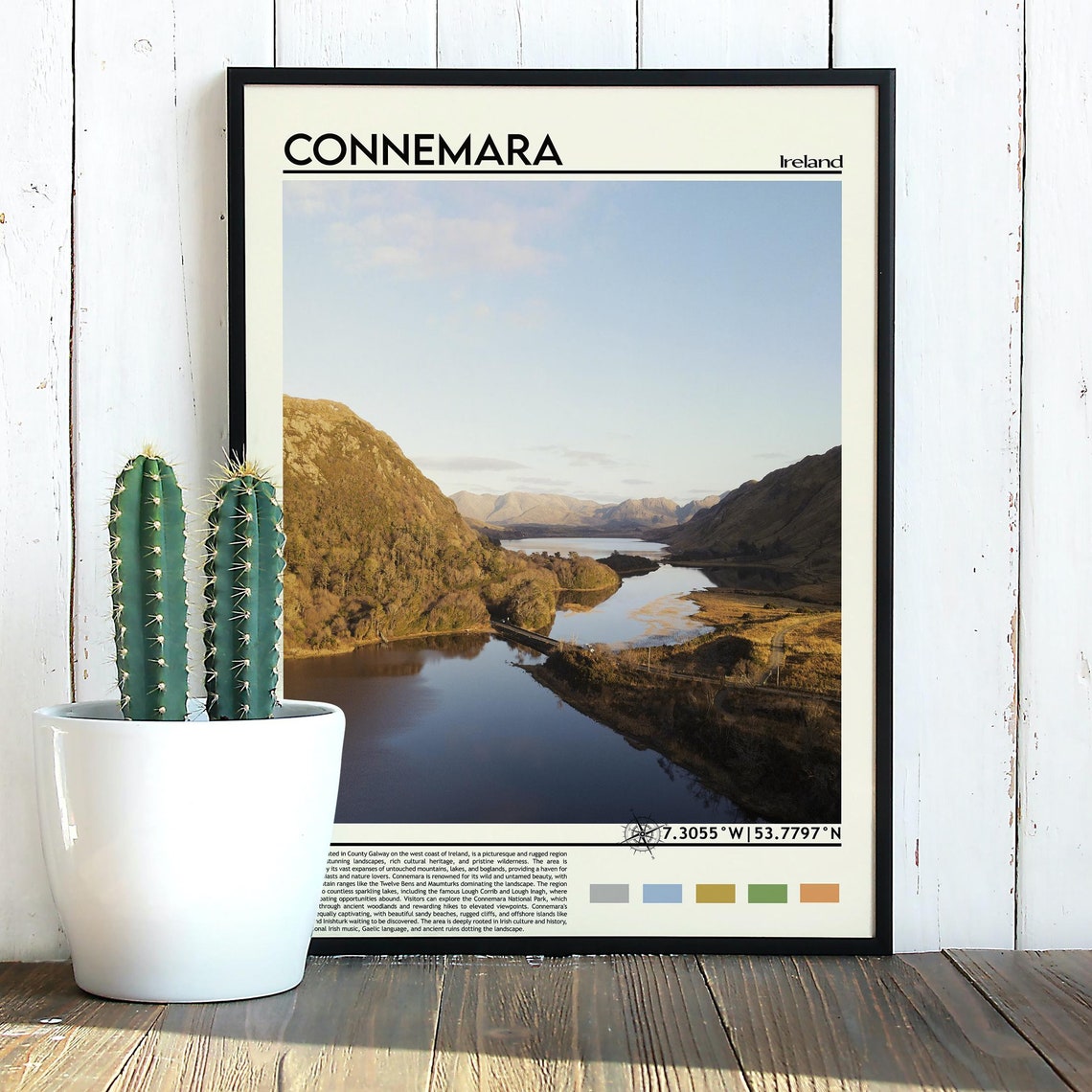 Connemara Ireland Rugged Mountain Lake Landscape Travel Poster - Image 5