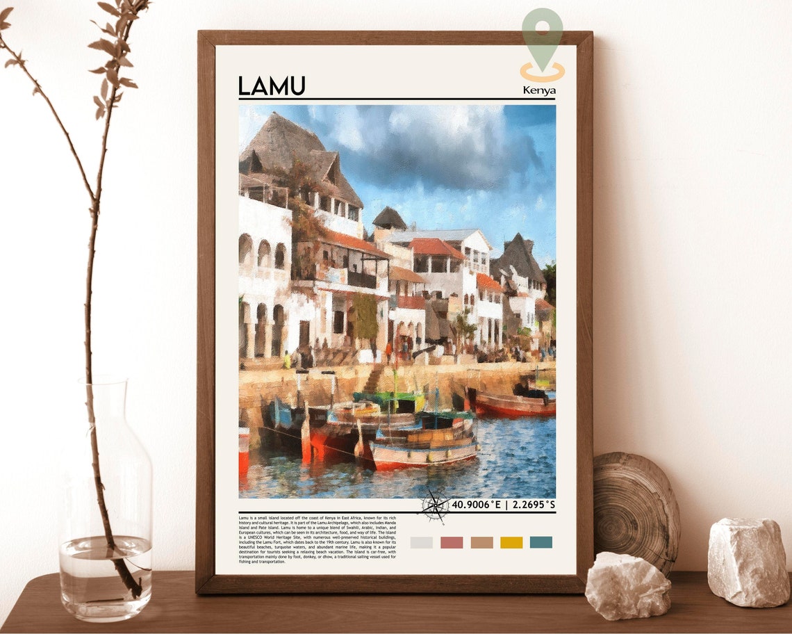 Lamu Print Lamu Photo Lamu Poster Lamu Painting Lamu Artwork Lamu Island Kenya Poster Lamu Wall Art Lamu Dcor Lamu Travel Kenya