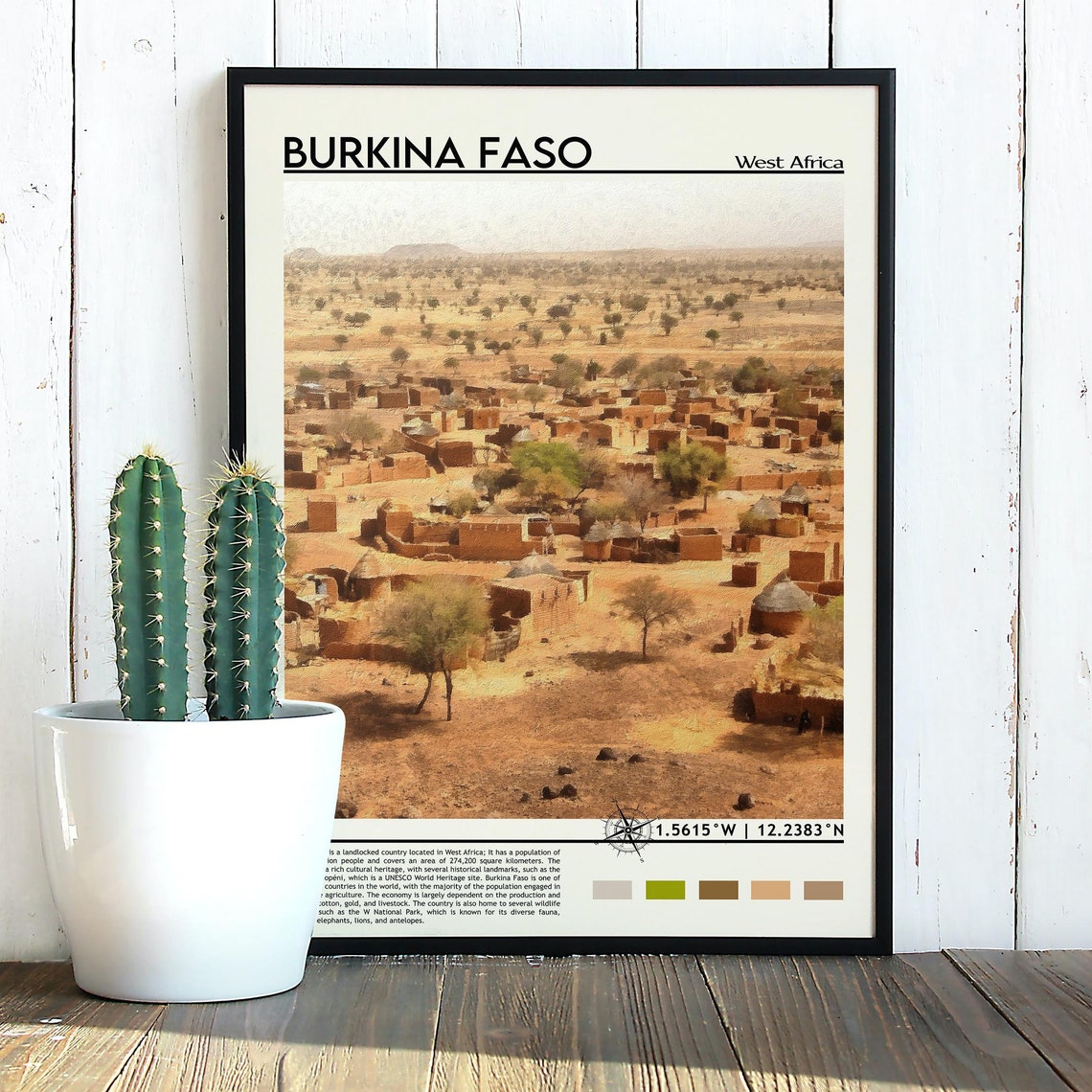 Burkina Faso Print Burkina Faso Poster Burkina Faso Wall Art Burkina Faso Travel Burkina Faso Art Print Burkina Faso Art Ouagadougou - Image 2
