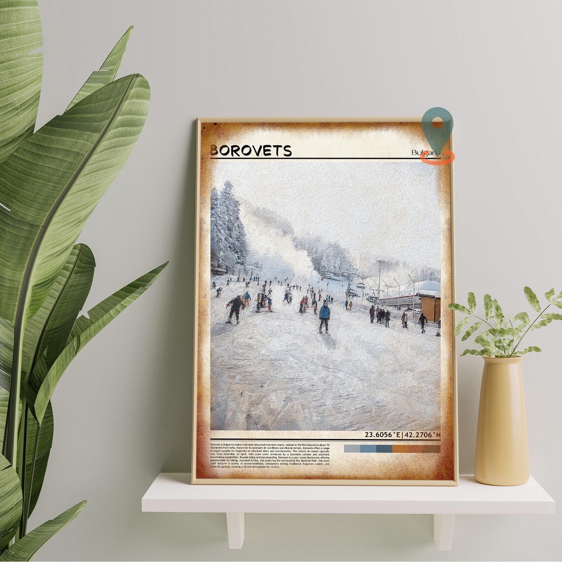 Borovets Bulgaria Ski Resort Crowded Slope Winter Fun Photo Poster - Image 4
