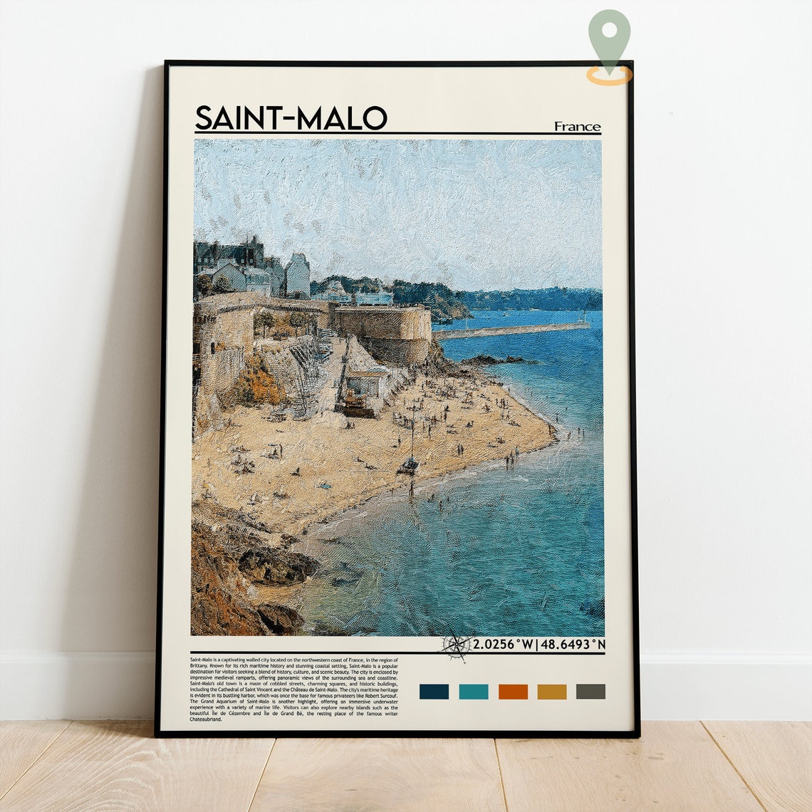 Saint Malo Print Saint Malo Poster Saint Malo Wall Art Saint Malo Travel Print Saint Malo Art Print Saint Malo Artwork Brittany Print - Image 2