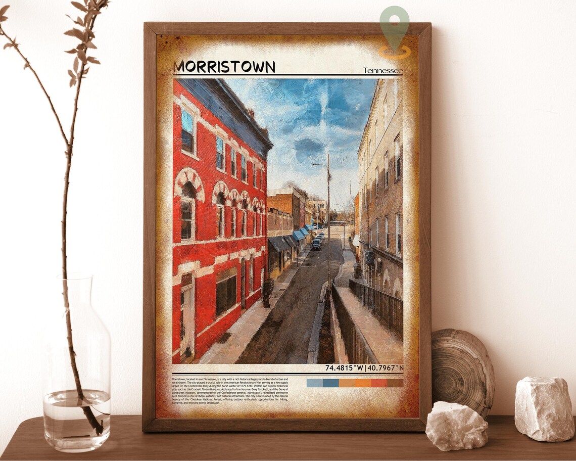 Morristown Tennessee Historic Downtown Street Architecture Poster - Image 6