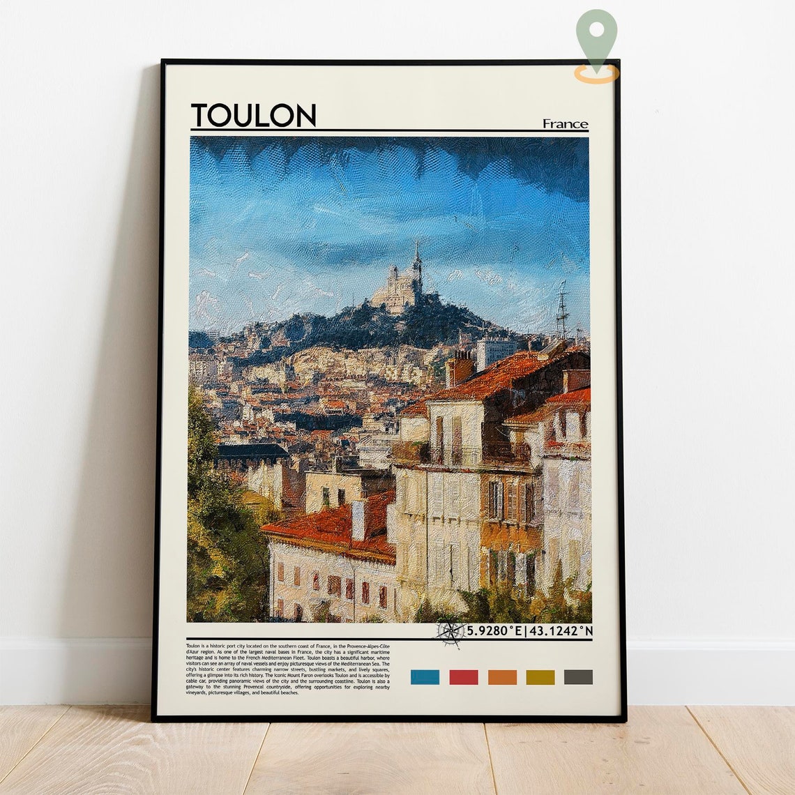 Toulon Print Toulon Poster Toulon Wall Art Toulon Travel Print Toulon Art Print Toulon Artwork Toulon Photo Toulon France Poster - Image 2