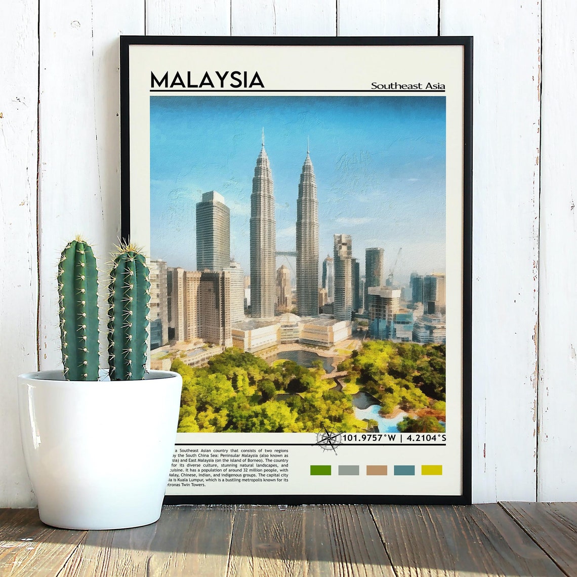 Malaysia Print Malaysia Photo Malaysia Poster Malaysia Painting Malaysia Artwork Malaysia City Kuala Lumpur Poster Malaysia Gift - Image 2