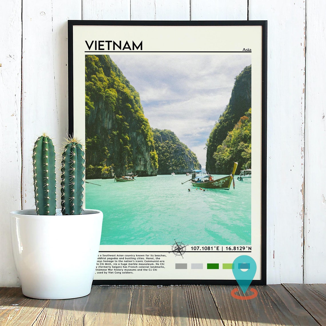 Vietnam Print Vintage Poster Vietnam Wall Art Vietnam Poster Vietnam Photo Vietnam Poster Print Vietnam Wall Deco Hanoi Poster - Image 3