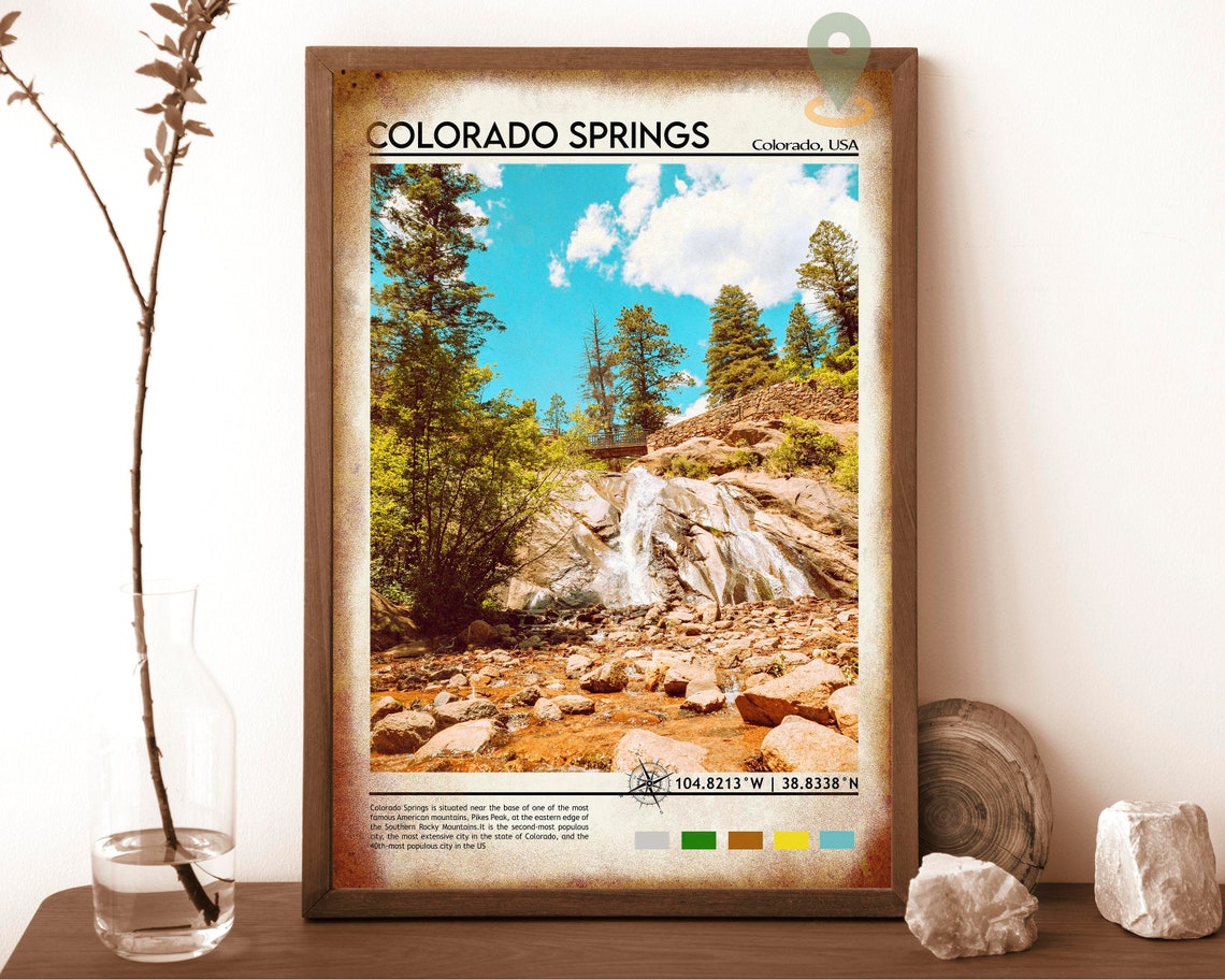 Colorado Springs Print Colorado Springs Poster Colorado Springs Wall Art Colorado Springs Travel Colorado Print Colorado Wall Art - Image 6