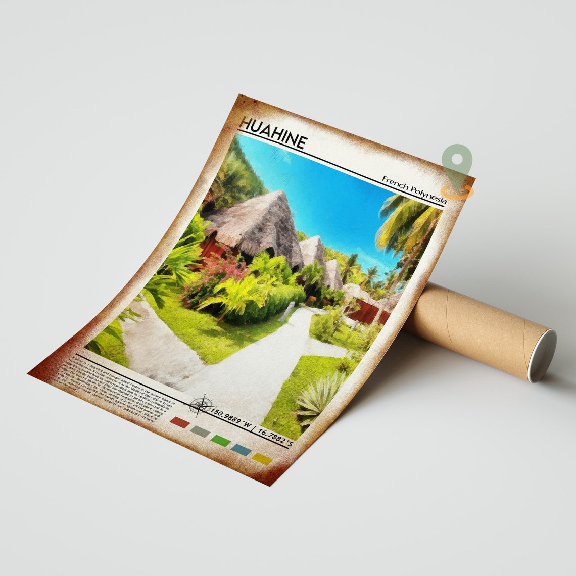 Huahine Print Huahine Photo Huahine Poster Huahine Painting Huahine Artwork Huahine City French Polynesia Poster Huahine Travel Gift - Image 2