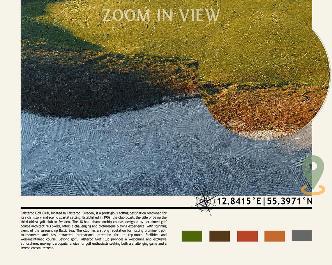 Falsterbo Golf Club Sweden Golf Course and Lighthouse Poster - Image 6