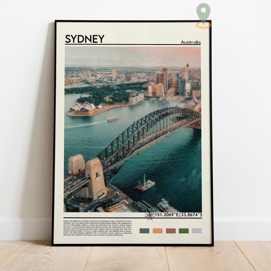 Sydney Print Sydney Poster Sydney Wall Art Sydney Travel Sydney Art Print Sydney Artwork Sydney Photo Sydney Australia Print - Image 3