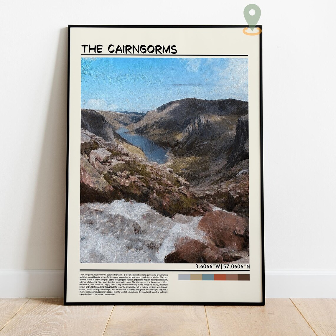 The Cairngorms Scotland Highland Lochan Mountain View Poster - Image 3