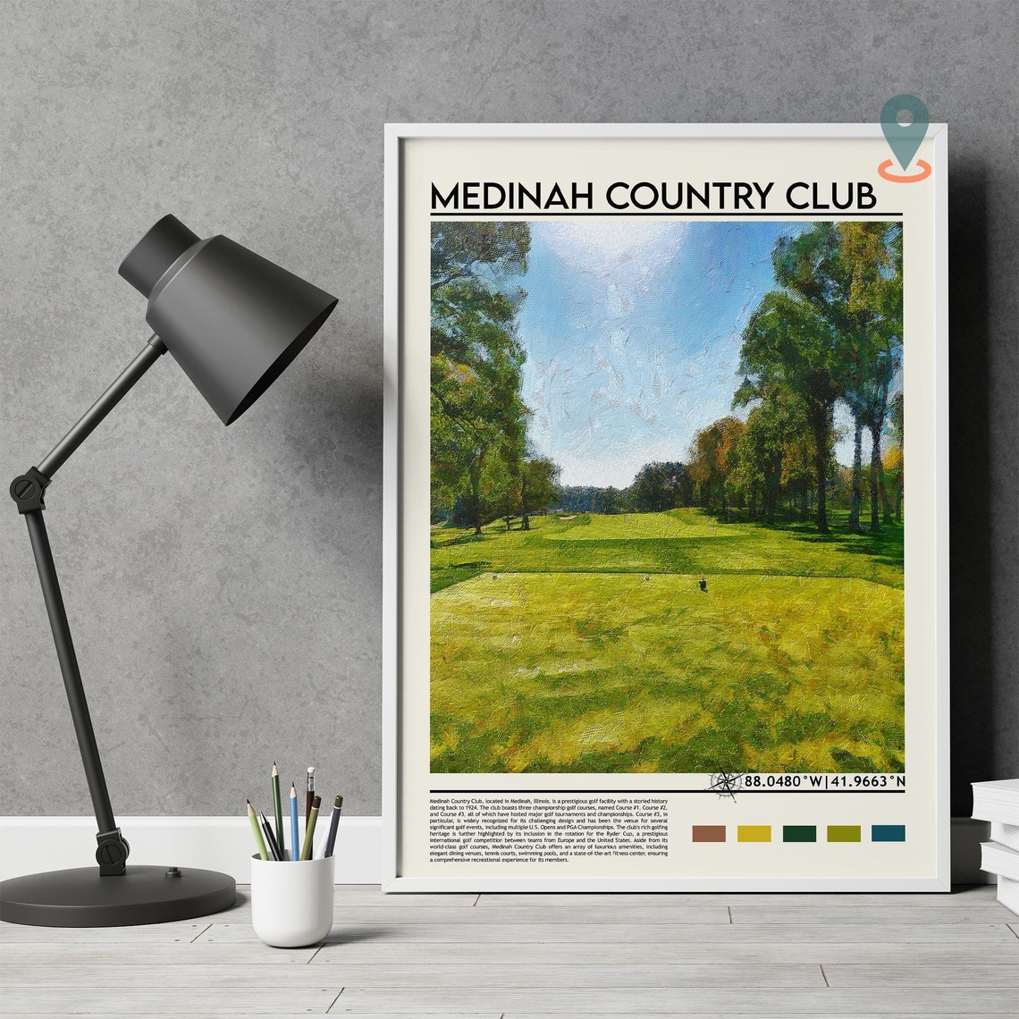Medinah Country Club Print Medinah Country Club Wall Art Medinah Country Club Poster Medinah Country Club Photo Medinah Country Club - Image 2