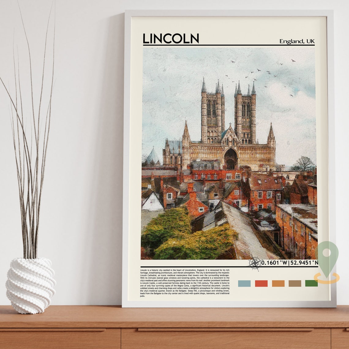 Lincoln Print Lincoln Poster Lincoln Wall Art Lincoln Travel Print Lincoln Art Print Lincoln Artwork Lincoln Photo England Print - Image 5