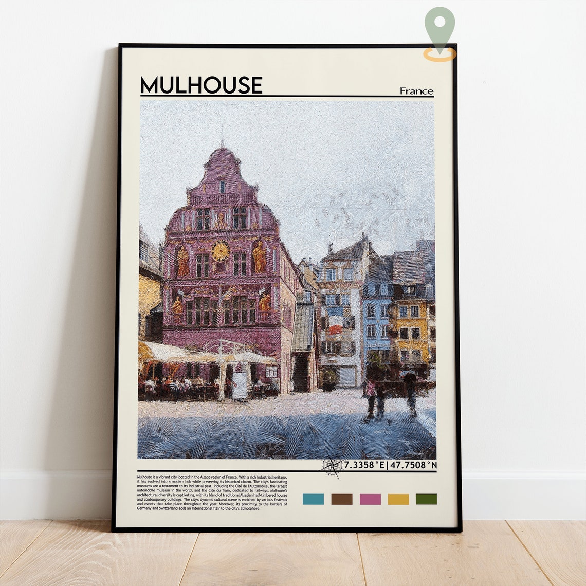 Mulhouse Print Mulhouse Poster Mulhouse Wall Art Mulhouse Travel Print Mulhouse Art Print Mulhouse Artwork Mulhouse Photo France Art - Image 3