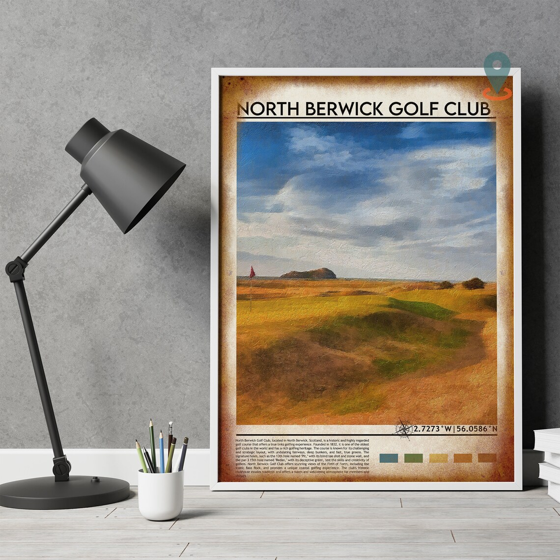 North Berwick Golf Club Scotland Links Course Photo Poster Art - Image 4