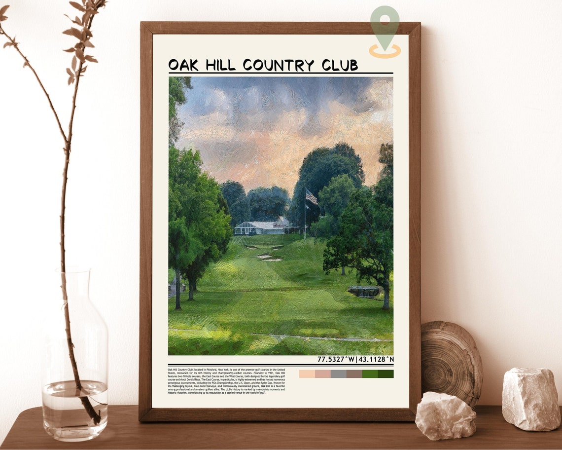 Oak Hill Country Club Print Oak Hill Country Club Wall Art Oak Hill Country Club Poster Oak Hill Country Club New York Poster