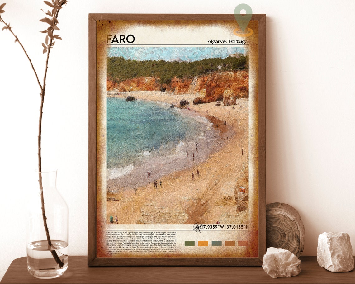 Faro Print Faro Poster Faro Wall Art Faro Travel Print Faro Art Print Faro Artwork Faro Photo Portugal Print Algarve Travel Poster - Image 6