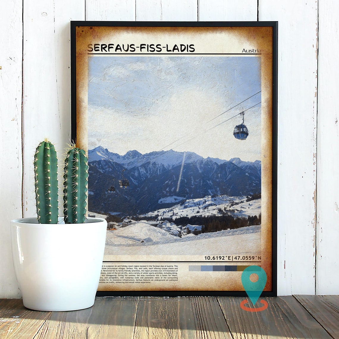 Serfaus Fiss Ladis Print Serfaus Fiss Ladis Wall Art Serfaus Fiss Ladis Poster Serfaus Fiss Ladis Photo Serfaus Fiss Ladis Ski - Image 2