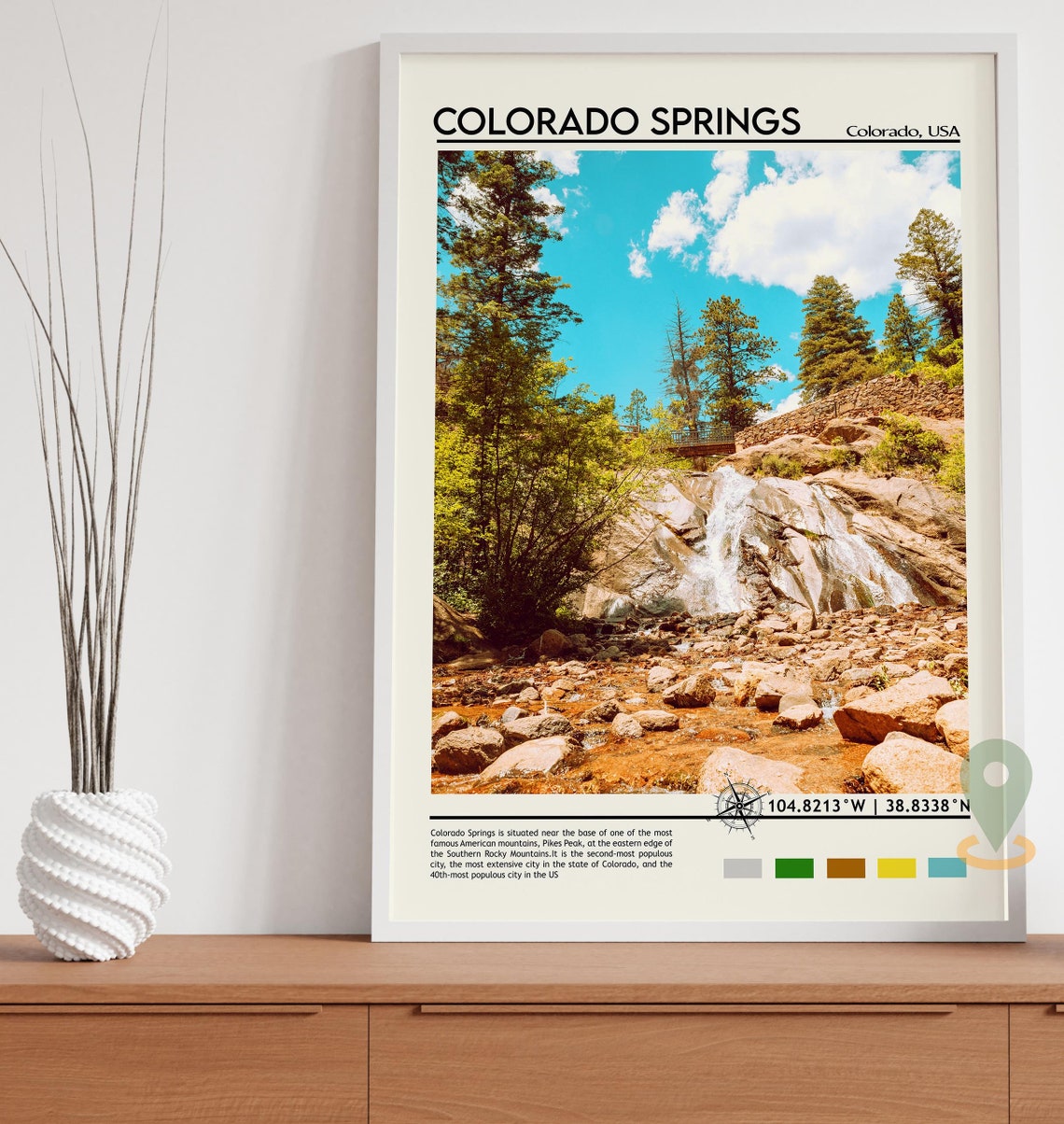 Colorado Springs Print Colorado Springs Poster Colorado Springs Wall Art Colorado Springs Travel Colorado Print Colorado Wall Art - Image 5