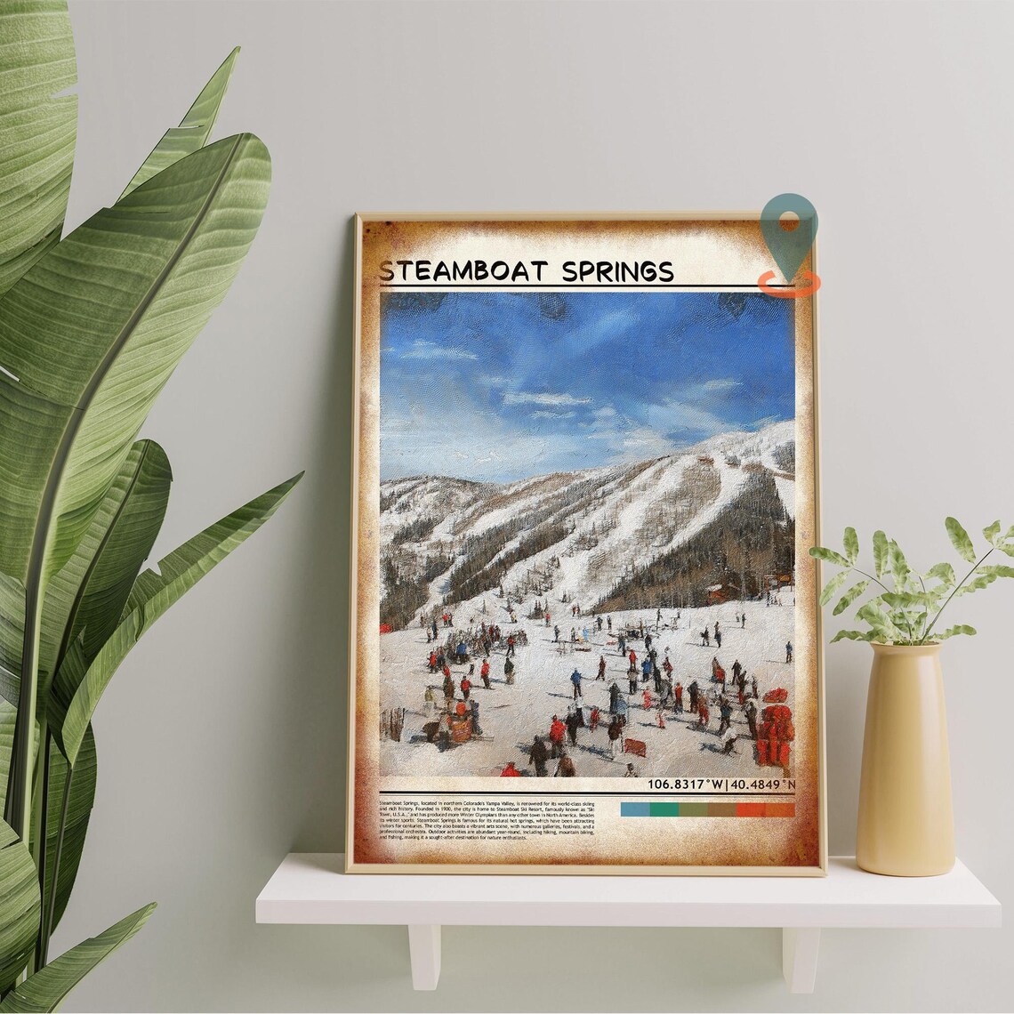 Steamboat Springs Colorado Ski Slopes Snowy Resort Winter Travel Poster - Image 5