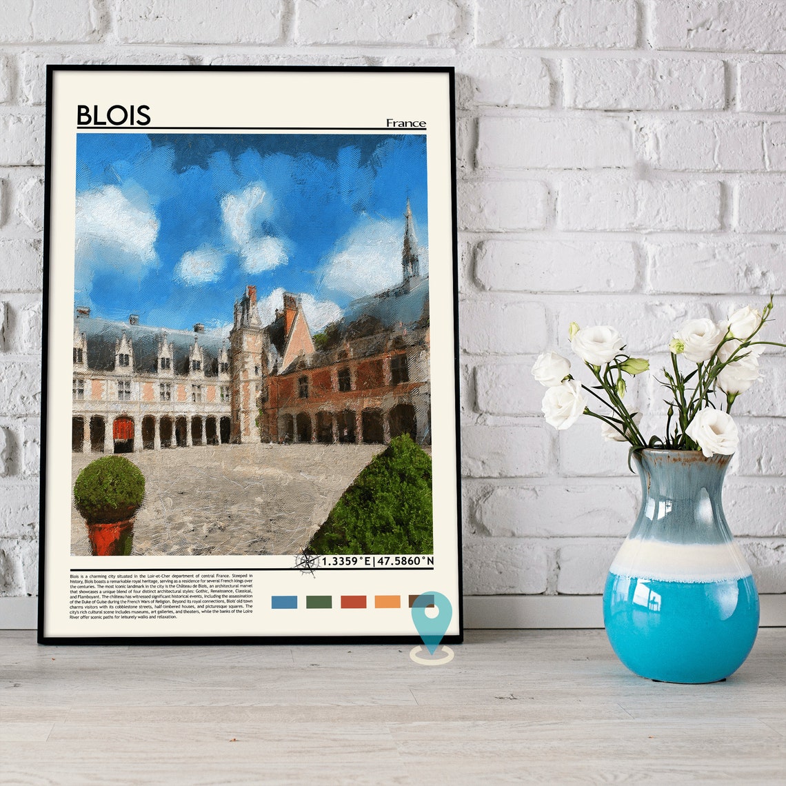 Blois Print Blois Poster Blois Wall Art Blois Travel Print Blois Art Print Blois Artwork Blois Photo France Print Blois France Art - Image 3