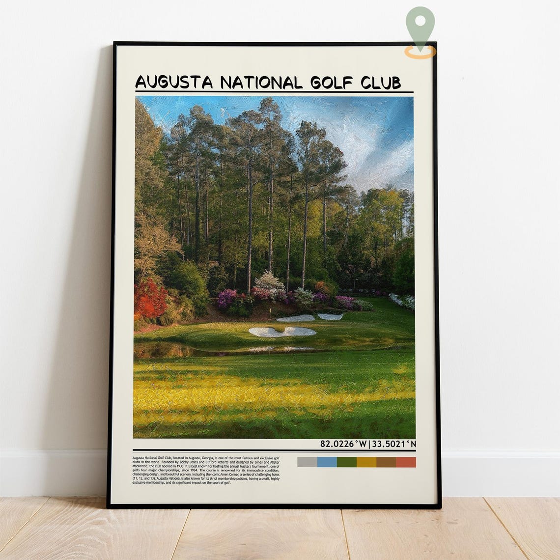 Augusta National Golf Club Azalea Flower Golf Course Poster Art - Image 4