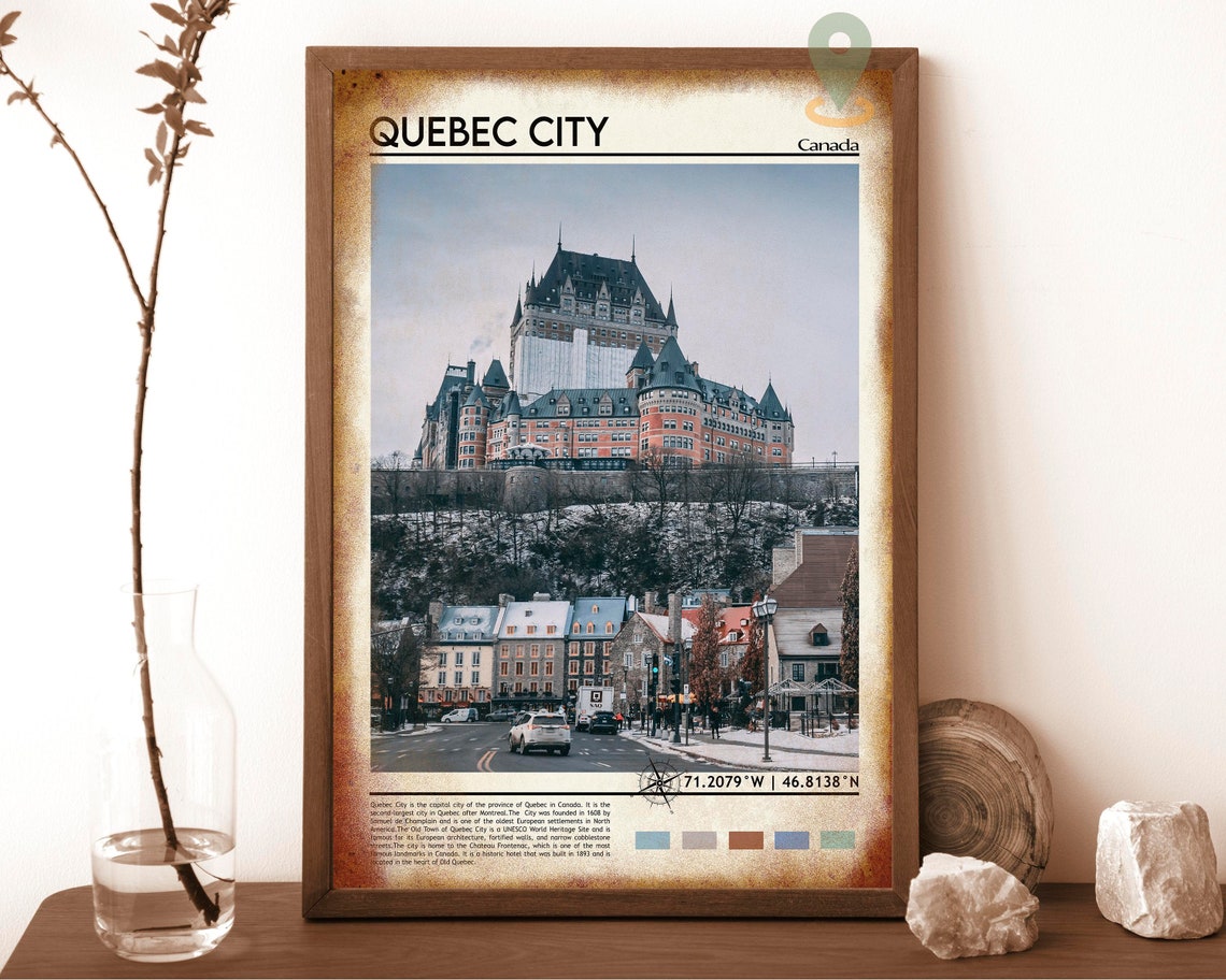 Quebec City Print Quebec City Art Quebec City Poster Quebec City Photo Quebec City Art Quebec City Painting Canada Travel Print - Image 6
