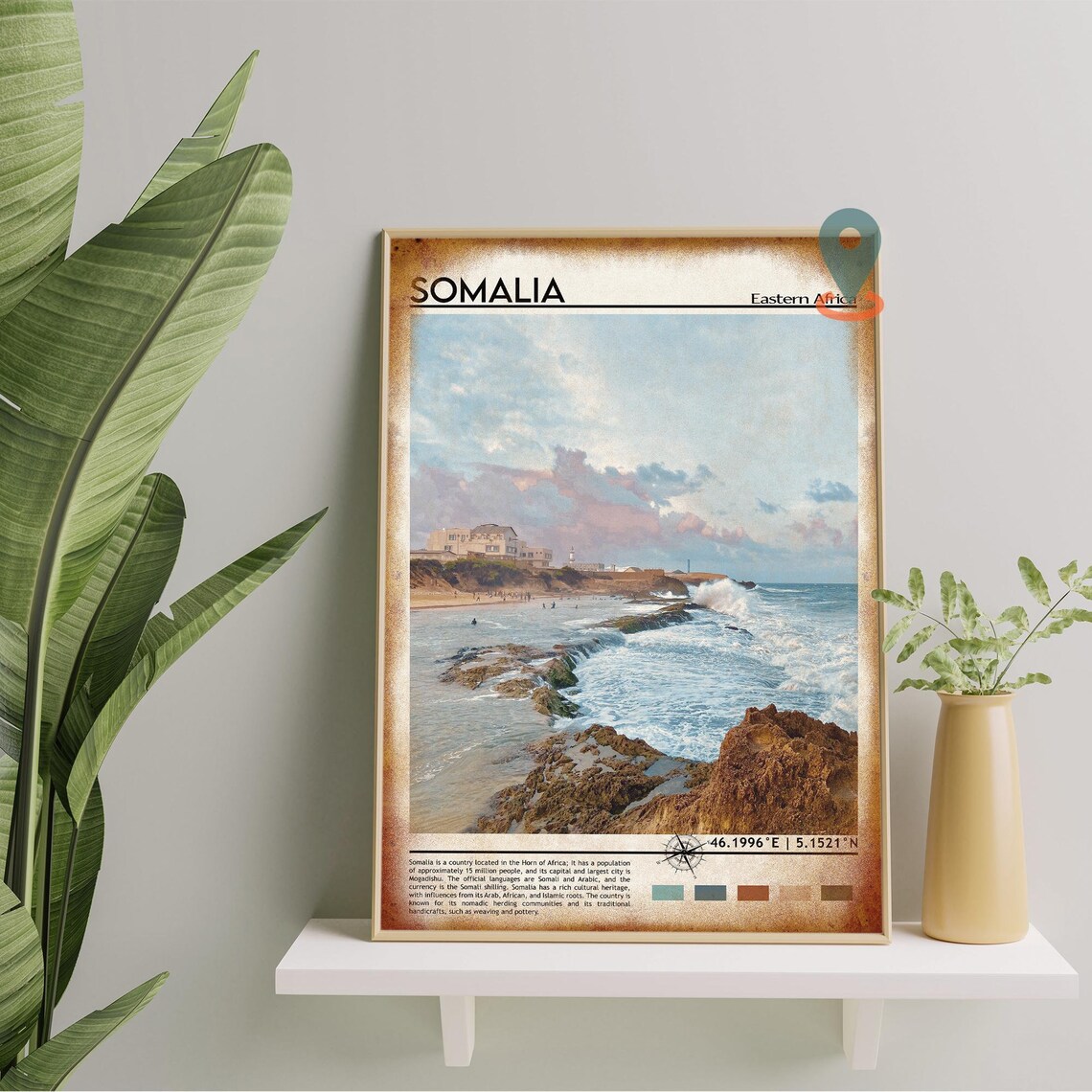 Somalia Print Somalia Art Somalia Poster Somalia Photo Somalia Poster Print Somalia Painting Mogadishu Travel Poster Somalia Artwork - Image 2