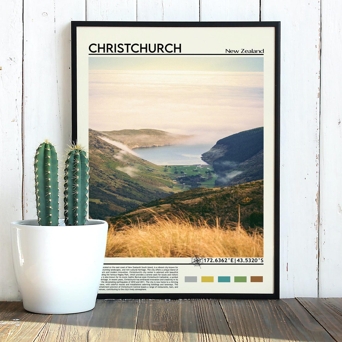 Christchurch Print Christchurch Poster Christchurch Wall Art Christchurch Travel Christchurch Art Print Christchurch New Zealand Print - Image 5