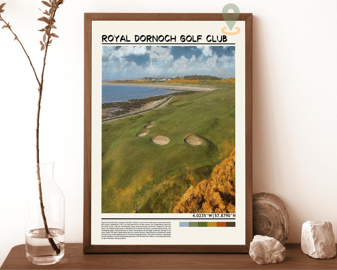 Royal Dornoch Print Royal Dornoch Poster Royal Dornoch Wall Art Royal Dornoch Travel Royal Dornoch Art Print Scotland Print Golf Print