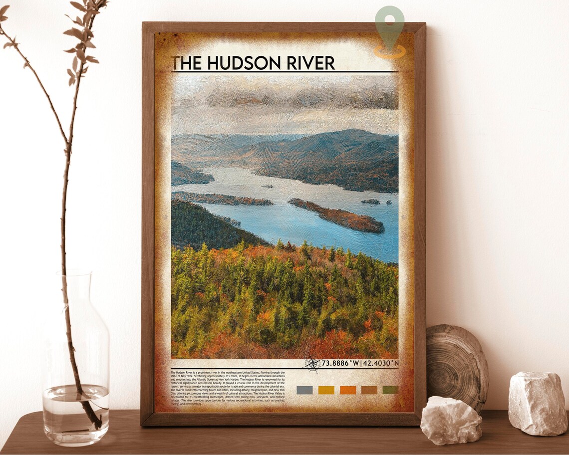 Hudson River New York Autumn Hills Scenic Landscape Travel Poster - Image 6