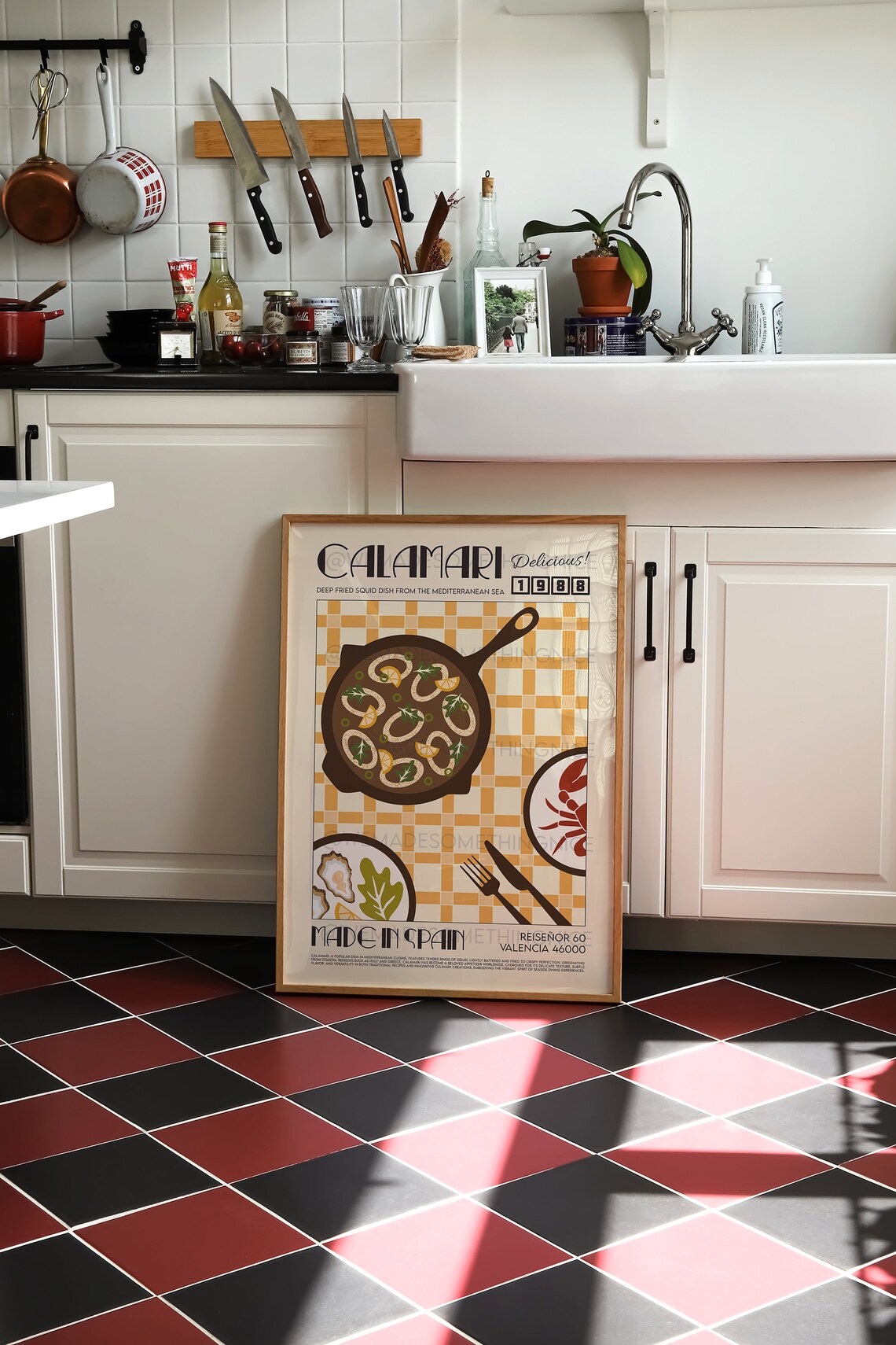 Calamari Print, Mid-Century Kitchen Art Poster - Image 3